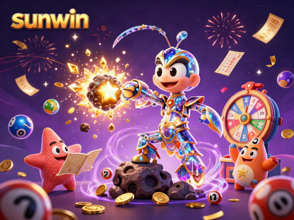 Engage with sunwin's vibrant gaming experience through a colorful galactic scene.
