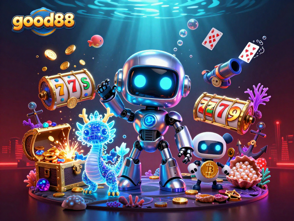 Engage with good88's exciting slots and jackpots in a vibrant 3D casino world.