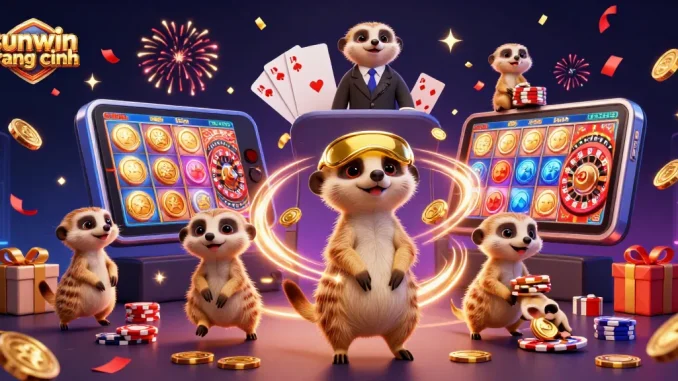 Experience the thrill of sunwin trang chính with a lively meerkat casino scene and dynamic gaming elements.